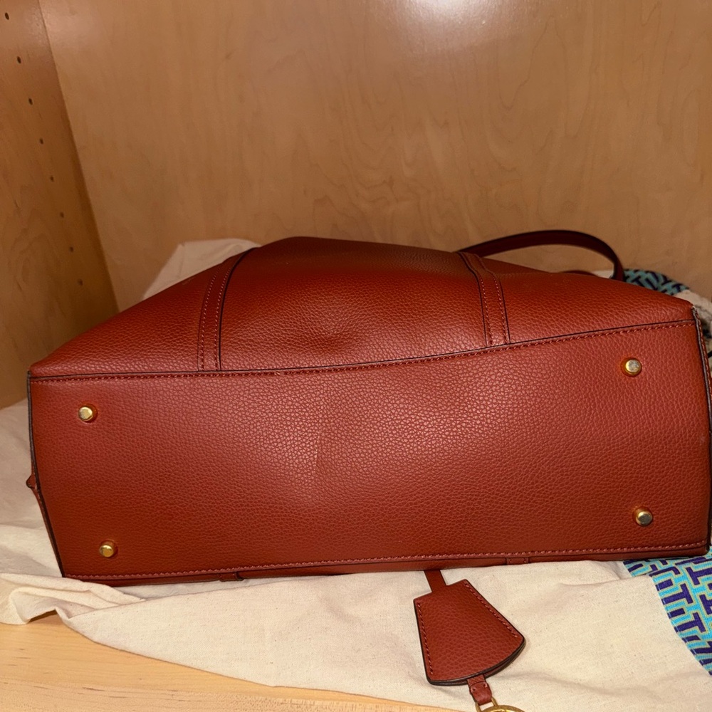 Tory Burch Cognac Leather Tote - Picture 7 of 8